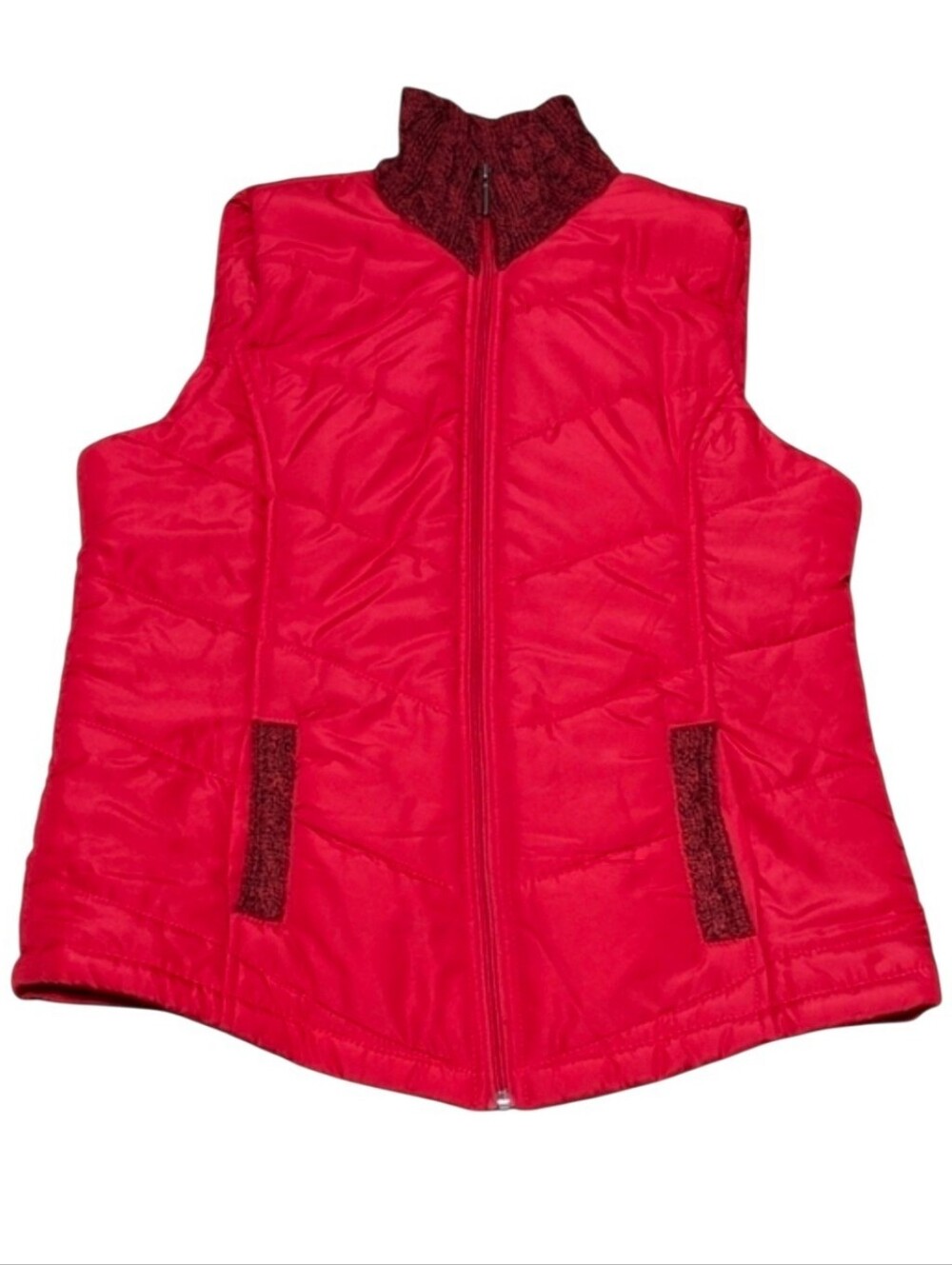 Women's Red Indigo Puffer Vest